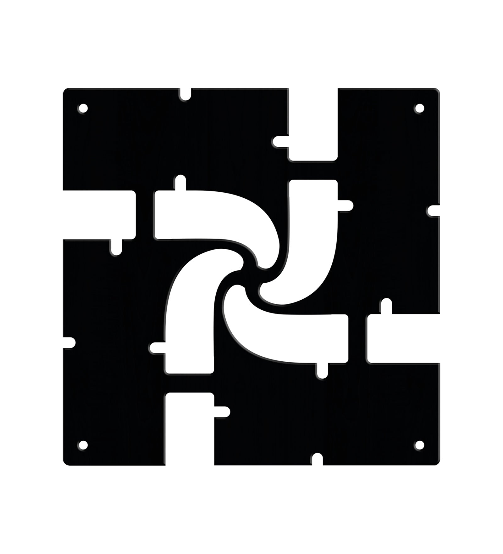 Hanging Room Divider Panels - Set of 12 Black Modular Screens