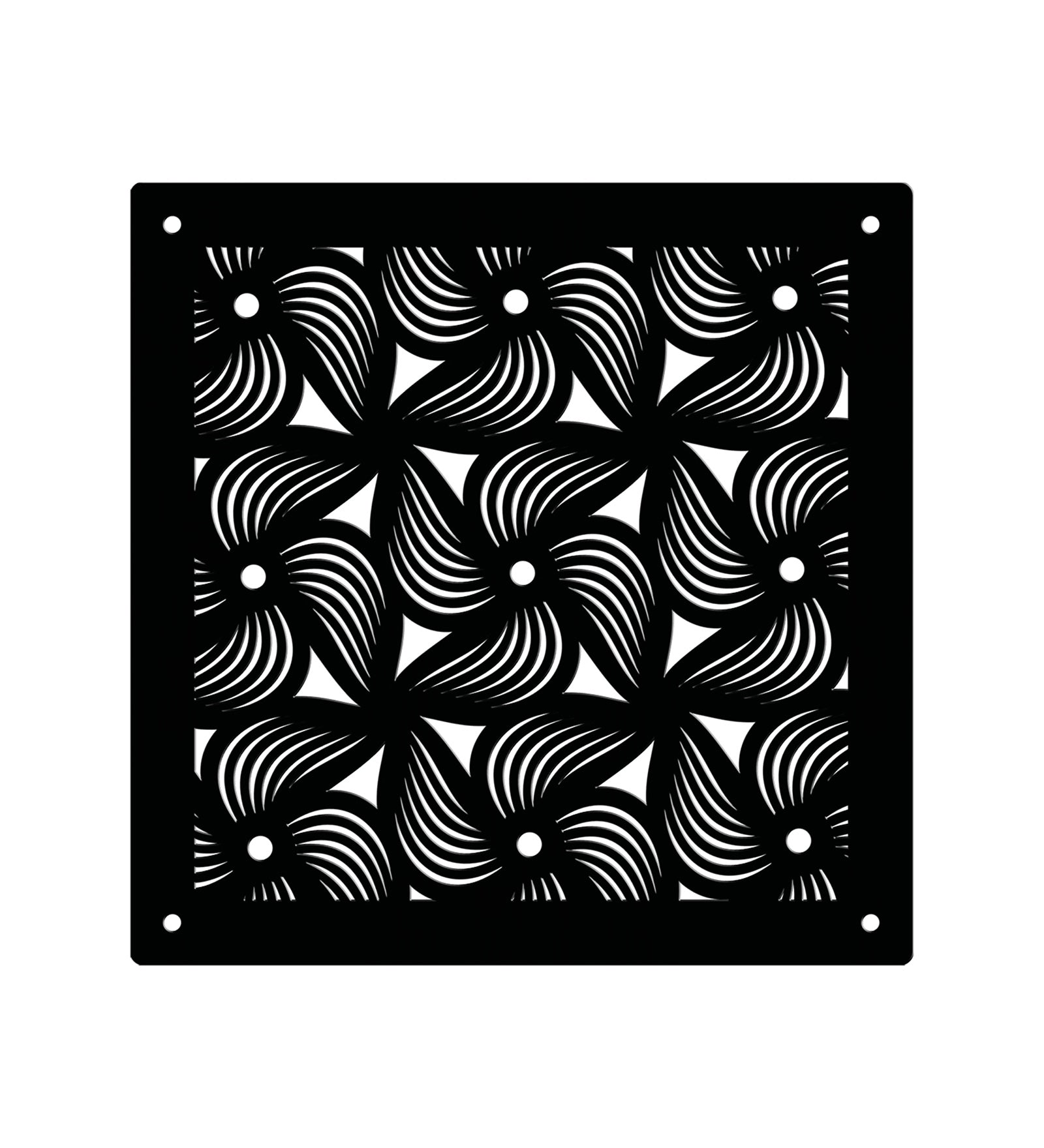 Hanging Room Divider Panels - Set of 12 Black Modular Screens