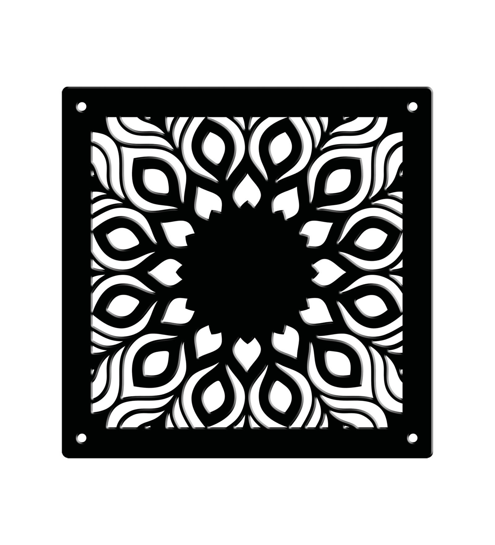 Hanging Room Divider Panels - Set of 12 Black Modular Screens