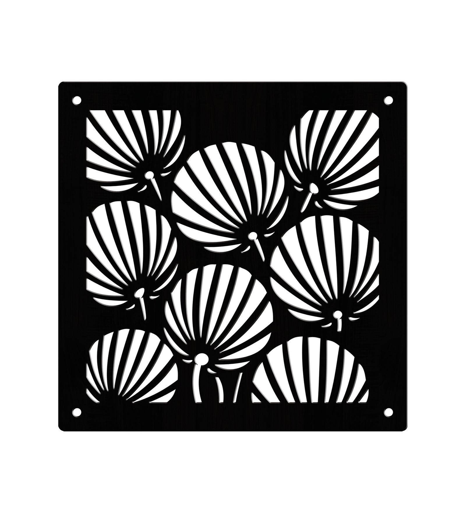 Hanging Room Divider Panels - Set of 12 Black Modular Screens